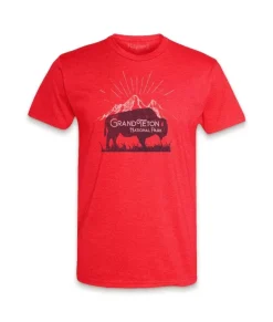 Nayked Apparel T-Shirts>Men'S Ridiculously Soft Midweight Graphic Tee | Grand Teton National Park