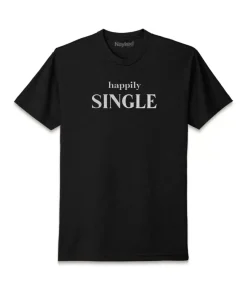 Nayked Apparel T-Shirts>Men'S Ridiculously Soft Midweight Graphic T-Shirt | Happily Single