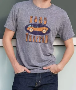 Nayked Apparel T-Shirts>Men'S Ridiculously Soft Midweight Graphic Tee | Road Trippin