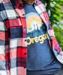 Nayked Apparel T-Shirts>Men'S Ridiculously Soft Midweight Graphic Tee | Oregon