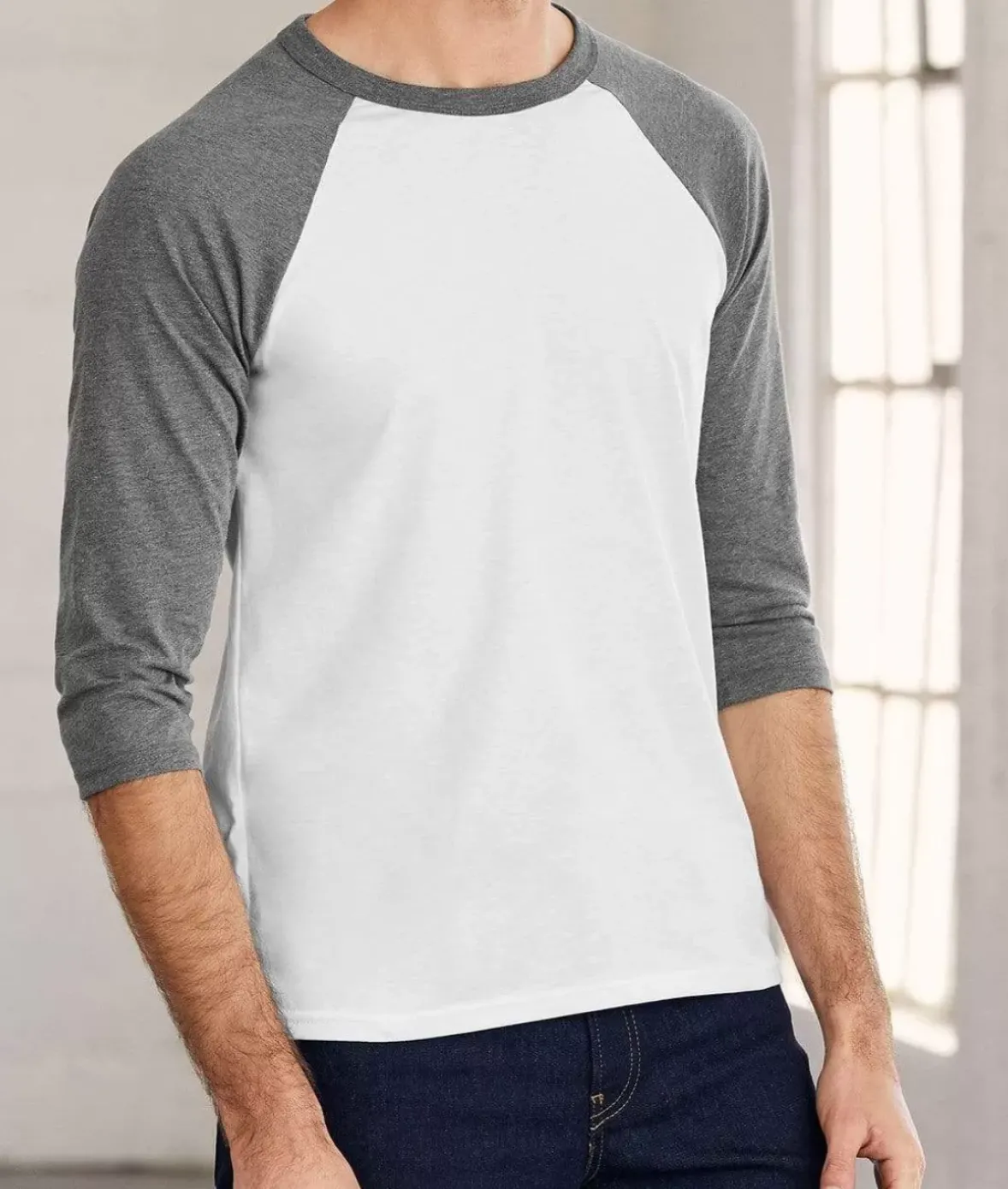 Nayked Apparel Shirts>Men'S Ridiculously Soft Midweight Baseball Shirt