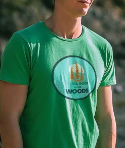 Nayked Apparel T-Shirts>Men'S Ridiculously Soft Midweight Graphic Tee | All Good In The Woods