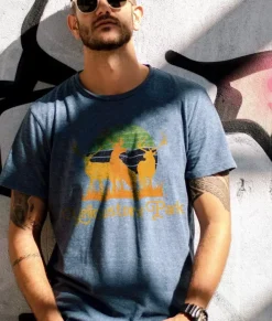 Nayked Apparel T-Shirts>Men'S Ridiculously Soft Midweight Graphic Tee | Yellowstone Park