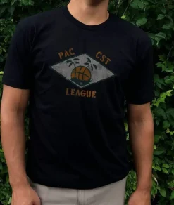Nayked Apparel T-Shirts>Men'S Ridiculously Soft Midweight Graphic Tee | Pacific Coast League