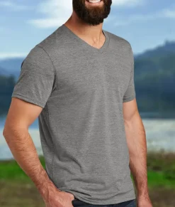 Nayked Apparel T-Shirts>Men'S Ridiculously Soft Recycled Lightweight V-Neck T-Shirt