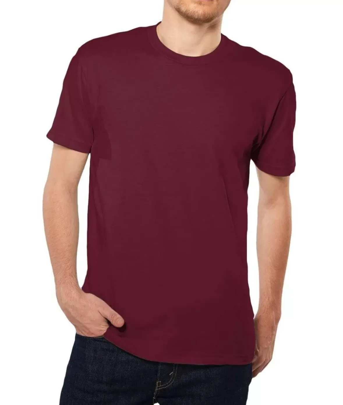 Nayked Apparel Shirts>Men'S Ridiculously Soft Short Sleeve Crew Neck 100% Cotton T-Shirt | Classic