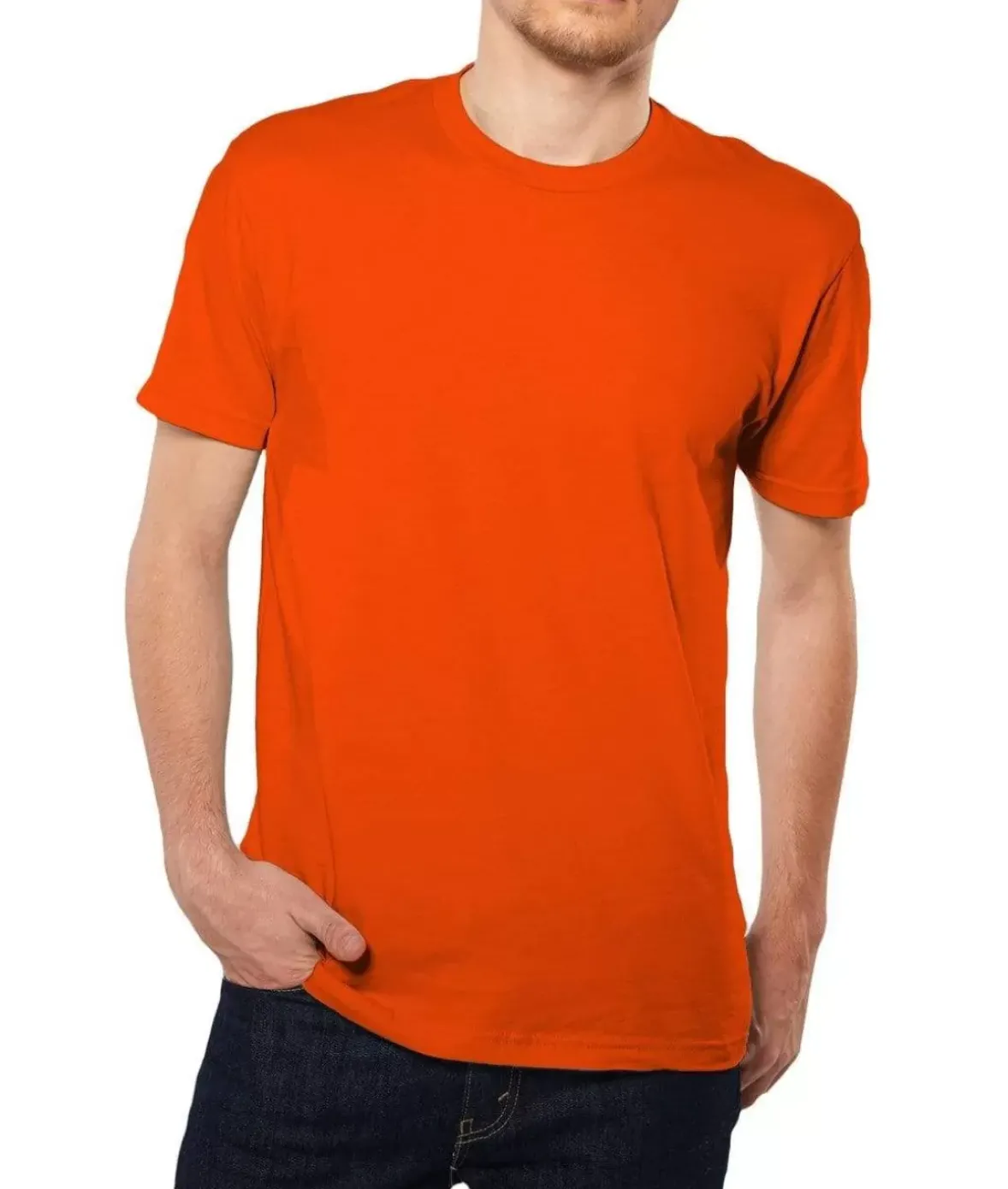 Nayked Apparel Shirts>Men'S Ridiculously Soft Short Sleeve Crew Neck 100% Cotton T-Shirt | Classic