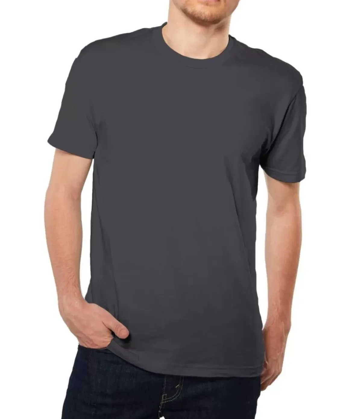 Nayked Apparel Shirts>Men'S Ridiculously Soft Short Sleeve Crew Neck 100% Cotton T-Shirt | Classic
