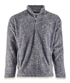 Nayked Apparel Hoodies & Sweatshirts>Men'S Ridiculously Soft Shag Sherpa Quarter-Zip Pullover