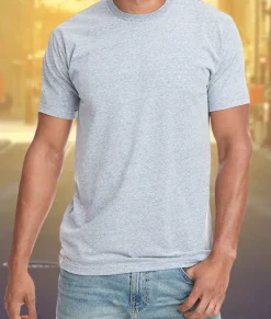 Nayked Apparel T-Shirts>Men'S Ridiculously Soft Sueded Snow Heathered T-Shirt