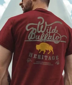 Nayked Apparel T-Shirts>Men'S Ridiculously Soft Sueded Graphic Tee | Wild Buffalo