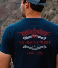 Nayked Apparel T-Shirts>Men'S Ridiculously Soft Sueded Graphic Tee | American West