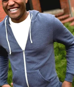 Nayked Apparel Shirts>Men'S Ridiculously Soft Vintage Recycled Fleece Full-Zip Hoodie
