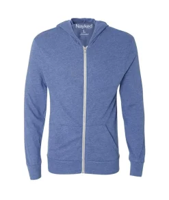 Nayked Apparel Hoodies & Sweatshirts>Men'S Ridiculously Soft Vintage Recycled Full-Zip Hooded T-Shirt