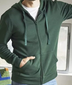 Nayked Apparel Hoodies & Sweatshirts>Men'S Soft Eco Friendly Full Zip Hoodie