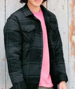 Nayked Apparel Shirts>Men'S Soft Insulated Flannel Jacket