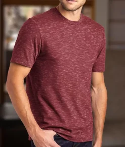 Nayked Apparel T-Shirts>Men'S Soft Lightweight Marled Crew Neck T-Shirt