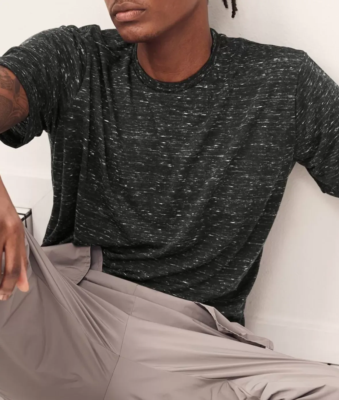 Nayked Apparel Shirts>Men'S Soft Marble Jersey Short Sleeve Crew Neck T-Shirt