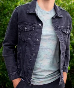 Nayked Apparel Shirts>Men'S Soft Vintage Denim Jacket