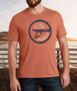 Nayked Apparel T-Shirts>Men'S Vintage Graphic Crew Neck T-Shirt | Surf Rebels