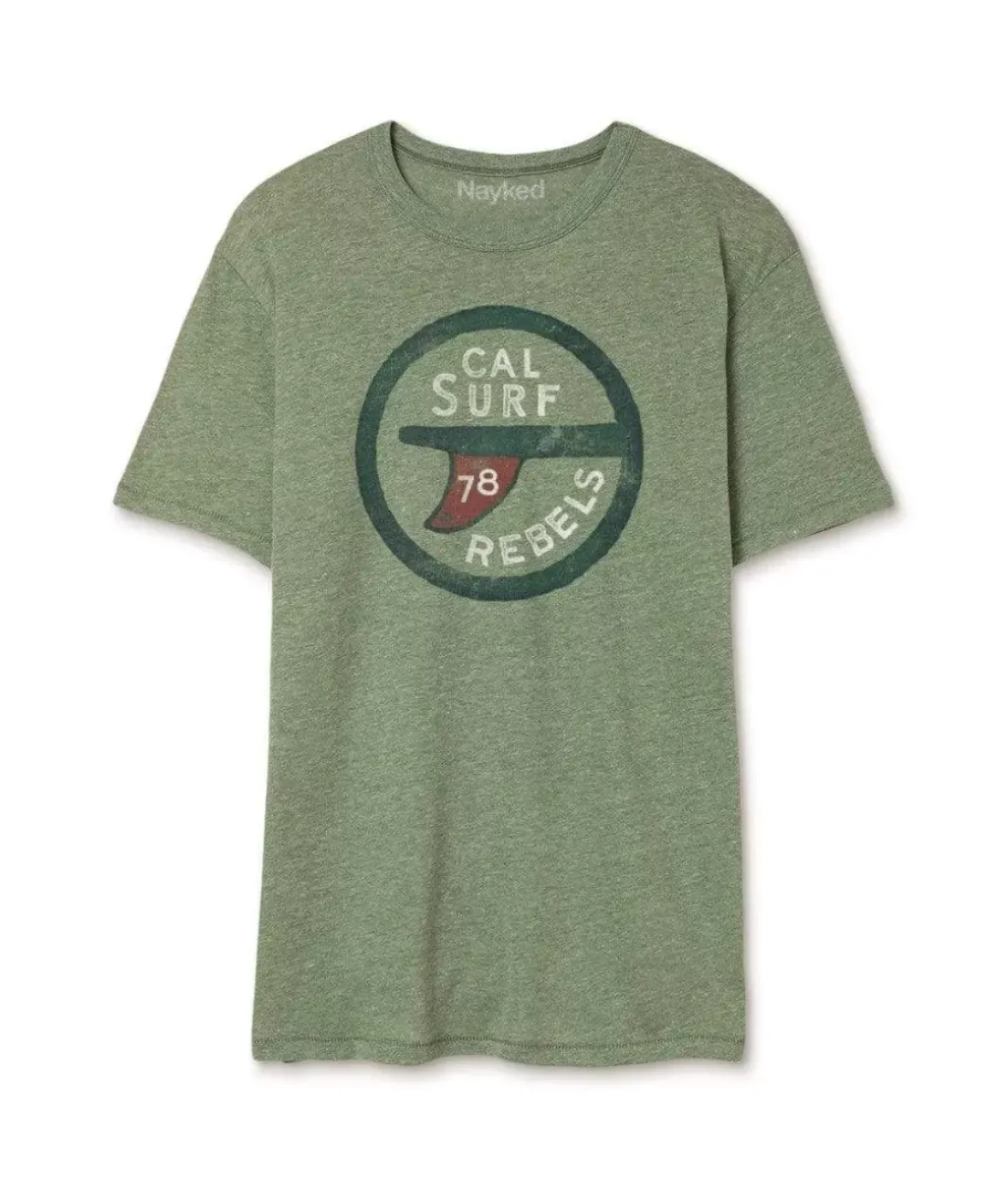 Nayked Apparel Shirts>Men'S Vintage Graphic Crew Neck T-Shirt | Surf Rebels