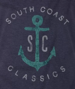 Nayked Apparel Shirts>Men'S Vintage Soft Cotton Poly Graphic T-Shirt | Sc Anchor