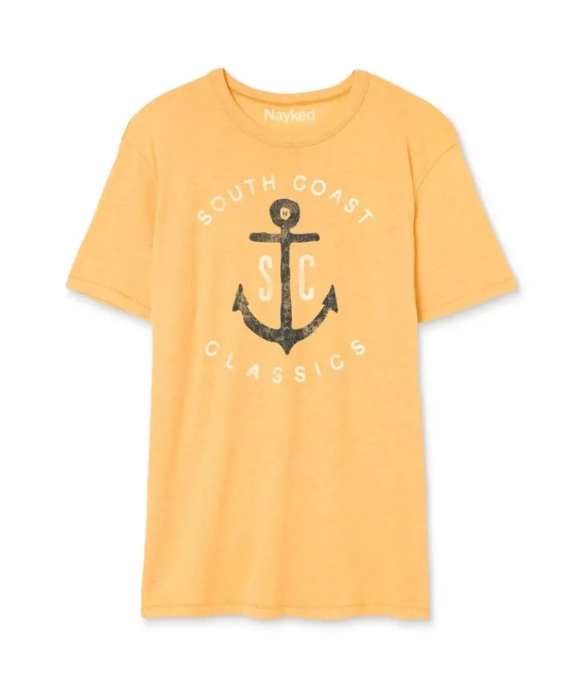 Nayked Apparel T-Shirts>Men'S Vintage Soft Cotton Poly Graphic T-Shirt | Sc Anchor