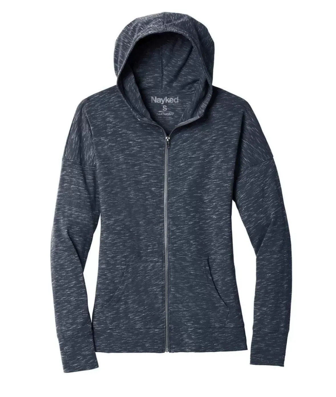 Nayked Apparel Outerwear>Real Women'S Ridiculously Soft Plus Lightweight Full Zip Hoodie