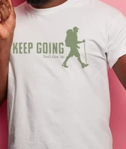 Nayked Apparel T-Shirts>Ridiculously Soft Big Graphic T-Shirt | Keep Going With Hiker