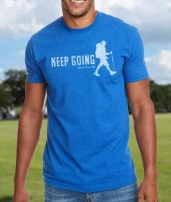 Nayked Apparel T-Shirts>Ridiculously Soft Crew Neck Graphic T-Shirt | Keep Going With Hiker