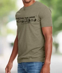 Nayked Apparel Shirts>Ridiculously Soft Crew Neck Graphic T-Shirt | Mend The Mind-Landscape