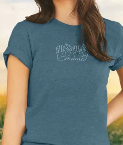 Nayked Apparel T-Shirts>Ridiculously Soft Heather Sueded Graphic Tee | Mama Signed
