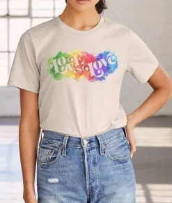 Nayked Apparel Tops>Unisex Ridiculously Soft Lightweight Sueded Graphic T-Shirt | Love Is Love