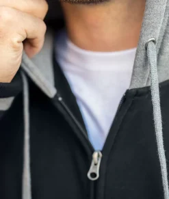 Nayked Apparel Outerwear>Varsity Full-Zip Hooded Fleece Jacket