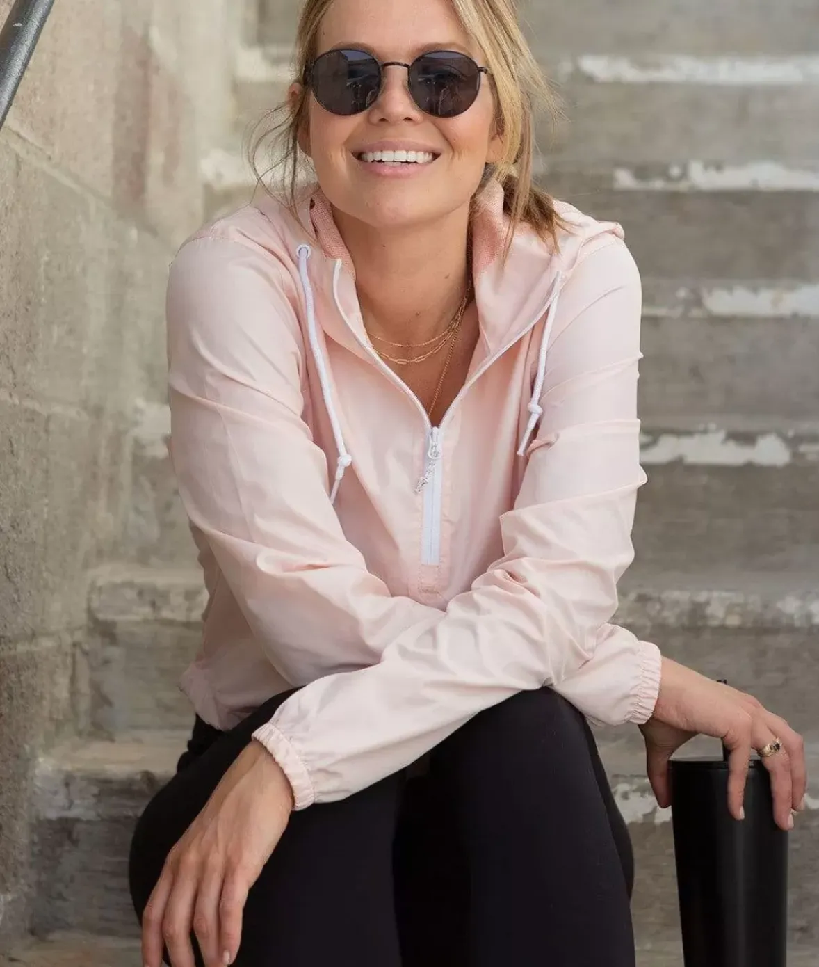 Nayked Apparel Tops>Women'S Lightweight Pullover Cropped Windbreaker