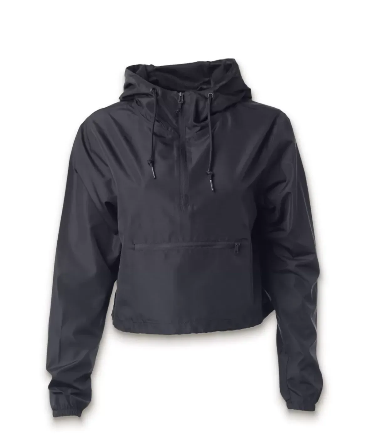 Nayked Apparel Tops>Women'S Lightweight Pullover Cropped Windbreaker