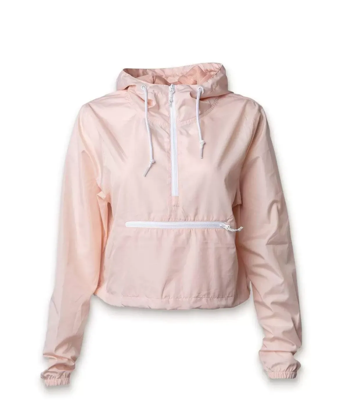 Nayked Apparel Tops>Women'S Lightweight Pullover Cropped Windbreaker