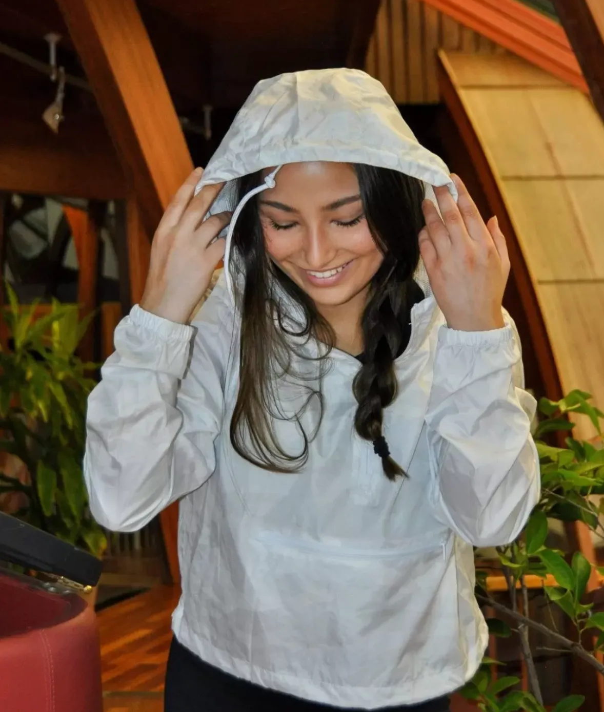 Nayked Apparel Athleisure>Women'S Lightweight Pullover Cropped Windbreaker