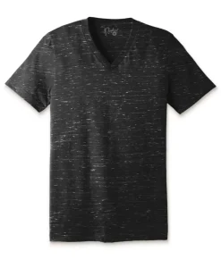 Nayked Apparel Tops>Women'S Marbled Jersey V-Neck T-Shirt