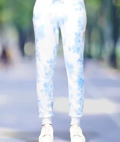 Nayked Apparel Bottoms Skirts & Dresses>Women'S Oversized Soft Washed Tie Dye Fleece Joggers