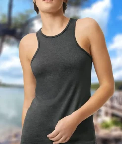 Nayked Apparel Tank Tops>Women'S Ridiculously Soft Recycled Racerneck Tank