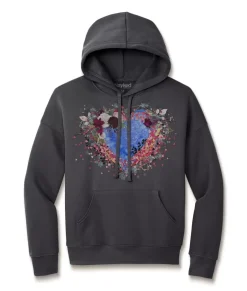 Nayked Apparel Hoodies & Sweatshirts>Women'S Ridiculously Soft Oversized Graphic Fleece Hoodie | Heart Art
