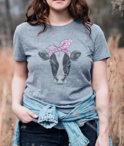 Nayked Apparel T-Shirts>Women'S Ridiculously Soft Graphic Tee | Cow