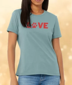 Nayked Apparel T-Shirts>Women'S Ridiculously Soft Midweight Relaxed Valentine'S Day Graphic T-Shirt | Love My Pet