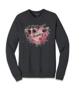 Nayked Apparel Tops>Women'S Ridiculously Soft Oversized Graphic Fleece Pullover | I Can Buy Myself Flowers