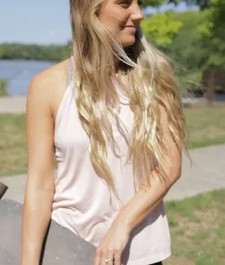 Nayked Apparel Tank Tops>Women'S Ridiculously Soft Lightweight Flowy High Neck Tank Top