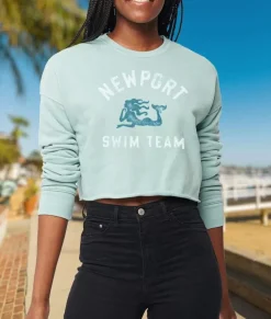 Nayked Apparel Hoodies & Sweatshirts>Women'S Ridiculously Soft Graphic Cropped Sweatshirt | Newport