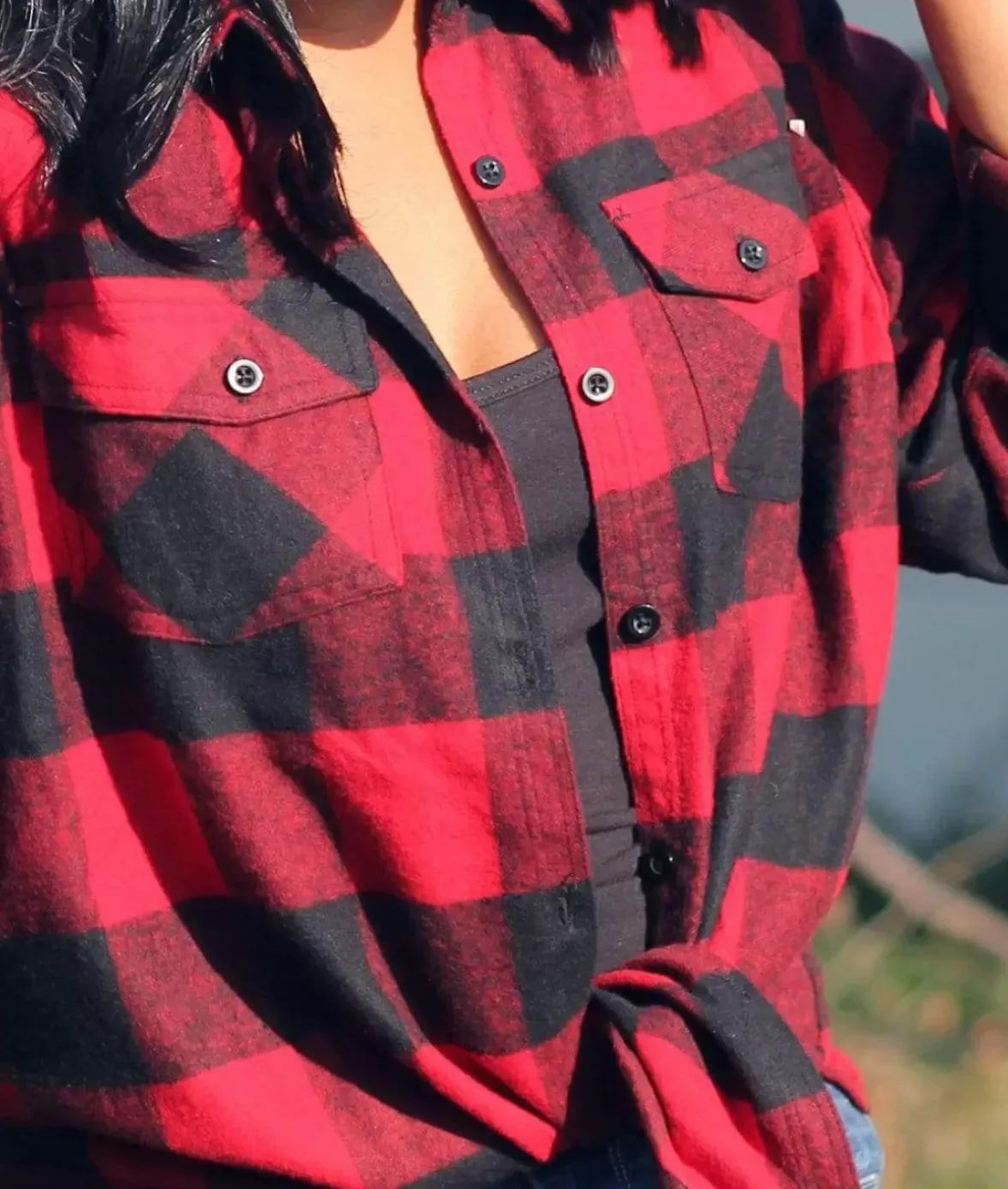 Nayked Apparel Tops>Women'S Ridiculously Soft Flannel Boyfriend Shirt