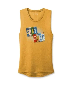 Nayked Apparel Tank Tops>Women'S Ridiculously Soft Festival Graphic Muscle Tank | Stay Gold