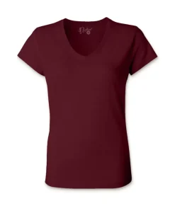 Nayked Apparel Tops>Women'S Ridiculously Soft 100% Cotton Fitted V-Neck T-Shirt